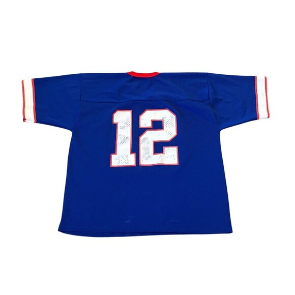 Vintage 90's Logo 7 Buffalo Bills Jim Kelly #12 NFL Football Jersey Men's Large - Picture 2 of 6